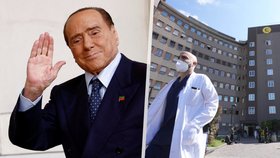 Silvio Berlusconi se léčí v milánské nemocnici sv. Rafaela.