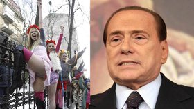 Demonstrace proti Berlusconimu proběhla o víkendu i před italskou ambasádou v ukrajinském Kyjevě