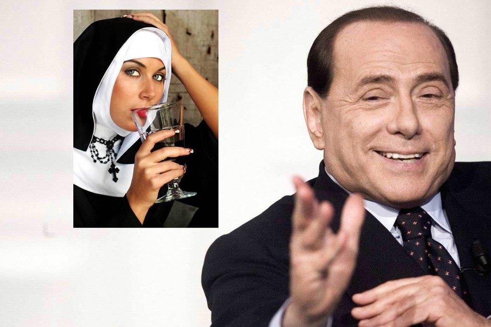 Večírky u Berlusconiho zpestřily i striptérky převlečené za jeptišky