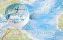 Mapa: Bermudský trojúhelník je oblast v Atlantickém oceánu mezi Floridou, Portorikem a Bermudským souostrovím