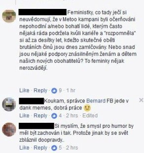 Reakce z facebookového profilu pivovaru Bernard