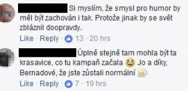 Reakce z facebookového profilu pivovaru Bernard