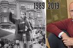 Josef Bernard v roce 1989 a nyní, kdy je plzeňským hejtmanem.