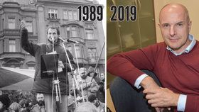 Josef Bernard v roce 1989 a nyní, kdy je plzeňským hejtmanem.