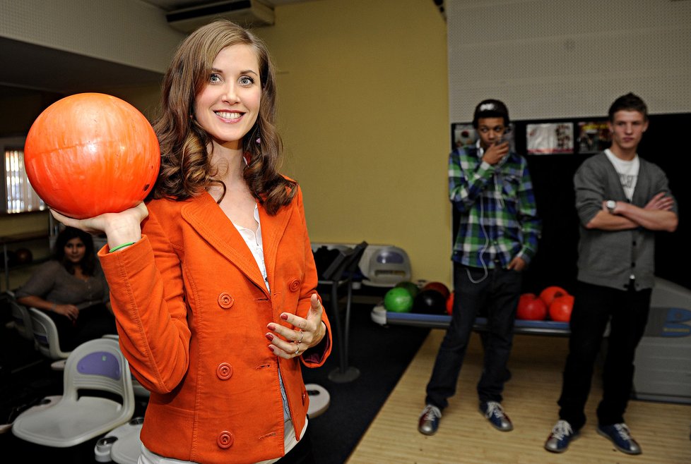 Bernášková na bowlingu zářila.