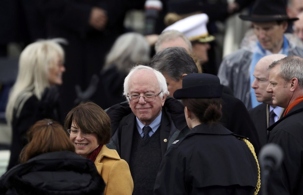 Prezidentský kandidát Bernie Sanders dorazil na inauguraci Donalda Trumpa.