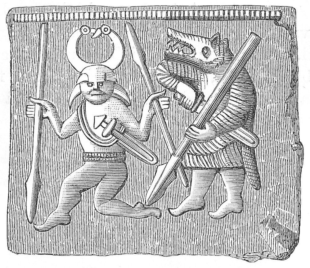 Bojovník doprovázený berserkerem z vikinské přilbice ze 7. století