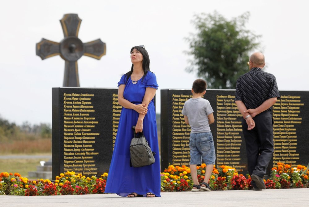 Hřbitov, kde jsou uloženy ostatky dětí z Beslanu.