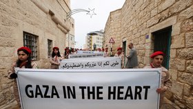 Betlém letos v solidaritě s obyvatelstvem Palestiny zrušil oslavy Vánoc (24.12.2023).