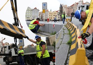 Veřejnost kritizuje nové žulové kvádry, které po třech letech nahradily betonové bloky na Staroměstském náměstí