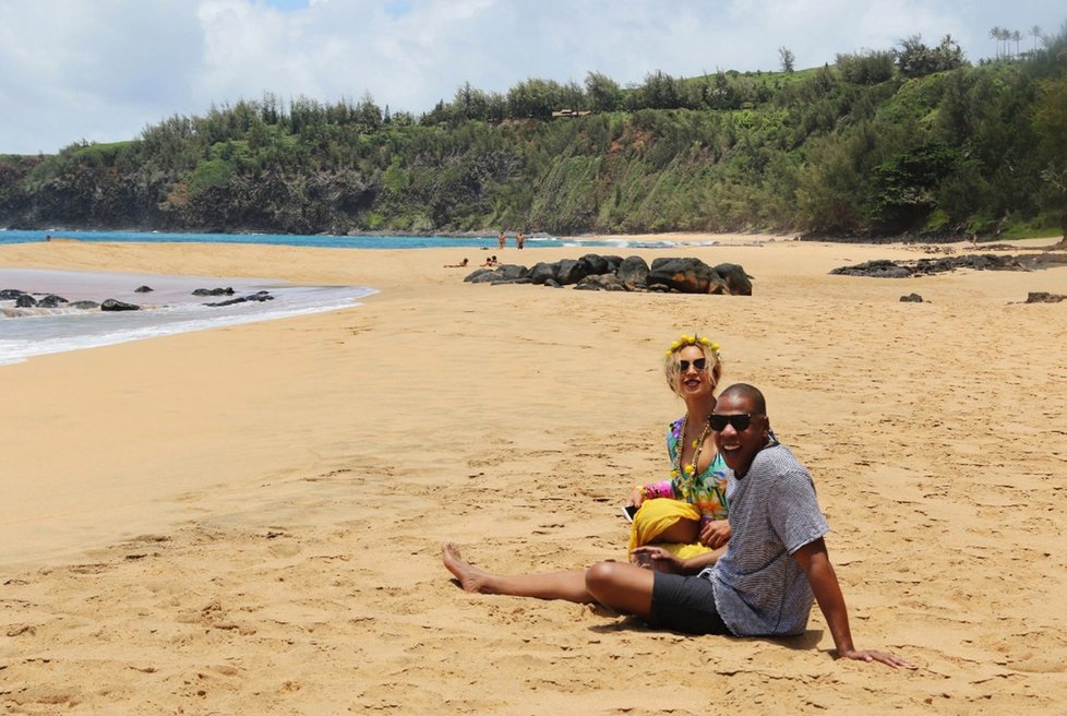 Beyoncé a Jay-Z na dovolené na Havaji.