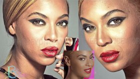 Beyoncé v reklamě na L&#39;Oreal před retuší a po retuši