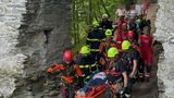 Záchranné manévry u Bezdězu: Turistka spadla ze 40metrového srázu