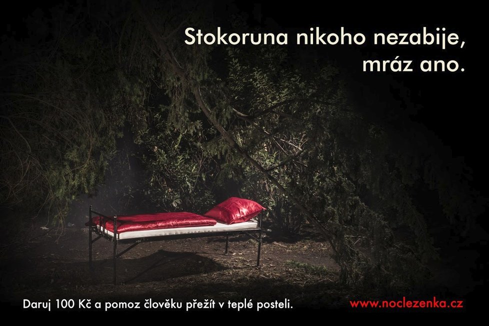 Radka vytvořila reklamní kampaň pro projekt NOCLEŽENKA.