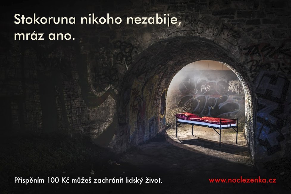 Radka vytvořila reklamní kampaň pro projekt NOCLEŽENKA.