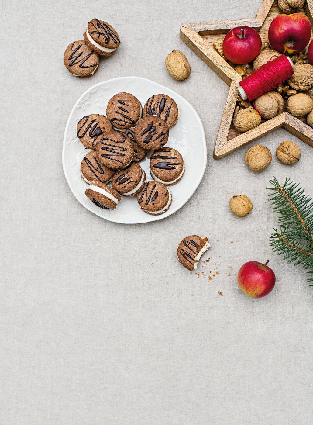 Jestliže ořechové cukroví patří k vašim oblíbeným, zkuste bezlepková ořechová kolečka s vanilkovým krémem