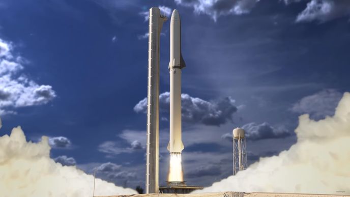 Raketa BFR bude mít dvě základní části – tzv. Booster a kosmickou loď.