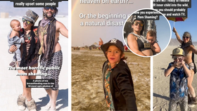 Influencerka Bianca Snyderová vzala na festival Burning man svého sedmiletého syna.