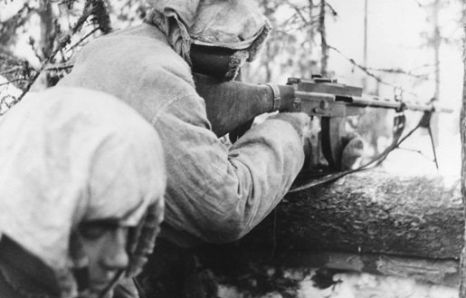 Kromě lehčích pušek měli finští běžkostřelci i lehké kulomety M/26.