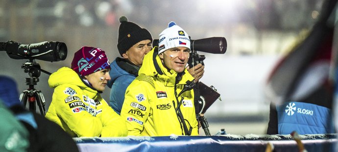 Kateřina Emmons sledovala závod po boku trenéra Zdeňka Vítka