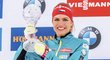 Biatlonistka Gabriela Koukalová získala podruhé za sebou malý křišťálový glóbus za vítězství v hodnocení sprintu ve Světovém poháru
