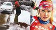 Jako malá holka! Takovou radost měla biatlonistka Gabriela Koukalová z přívalu nového sněhu.