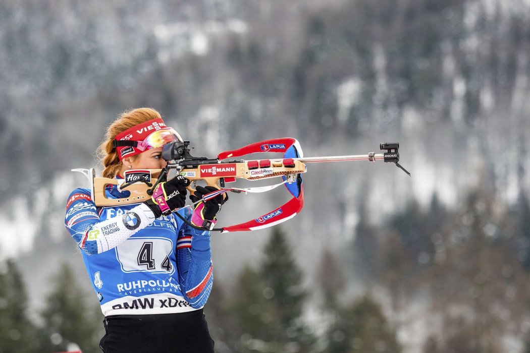 Gabriela Koukalová patřila mezi nejsledovanější biatlonistky ve štafetě