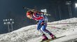 Gabriela Koukalová na trati sprintu v korejském Pchjongčchang