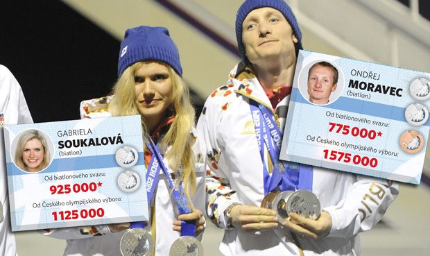 Biatlonisté Gabriela Soukalová a Ondřej Moravec dostanou prémie nejen od Českého olympijského výboru