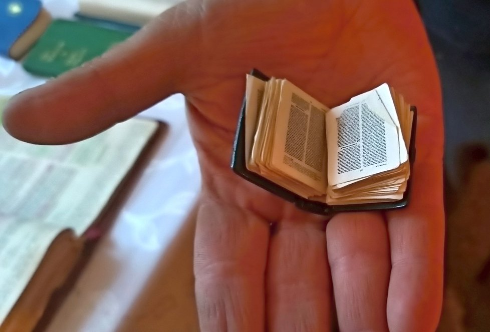 Nejmenší kniha, která se dá číst, pokud má člověk dobrý zrak, se vejde do dlaně.