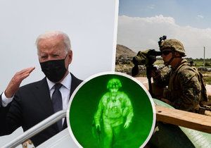 Americká armáda po 20 letech opustila Afghánistán. Na snímku je americký prezident Joe Biden (vlevo) a generál Chris Donahue (ve výřezu)