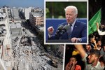 Biden chce pro Izrael a Palestinu dvoustátní řešení, plánuje pomoci obnovit zničené Pásmo Gazy