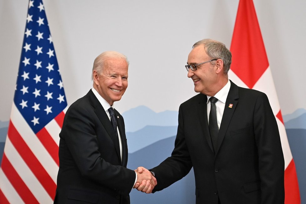 Setkání lídrů ve Švýcarsku: Americký prezident Joe Biden v Ženevě (15.6.2021)