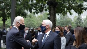 Biden a Pence si v New Yorku připomněli oběti útoků z 11. září (11. 9. 2020)