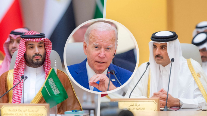 USA zůstanou angažovaným partnerem Blízkého východu, řekl Biden v Džiddě. (16. 7. 20222)