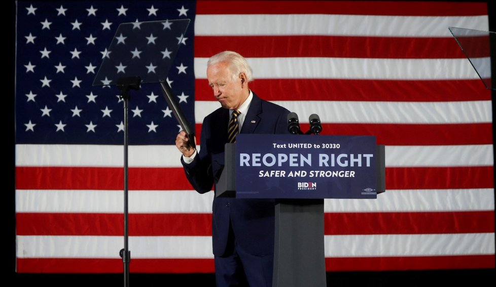 Demokratický kandidát na amerického prezidenta bývalý videprezident Joe Biden