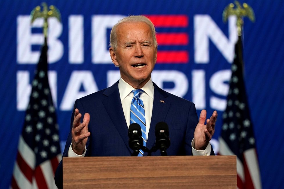 Demokratický kandidát Joe Biden a jeho povolební proslov (4. 11. 2020)