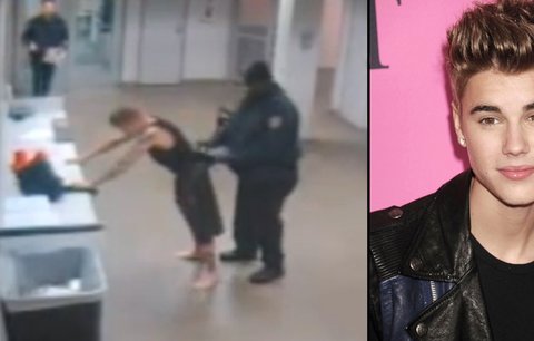 Video Justina Biebra z policejní stanice: Poslali na něj dvousetkilového policistu!