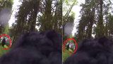 Pes objevil v lese legendárního bigfoota, natočil ho kamerou připevněnou k tělu