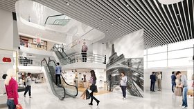 Projektová práce architektonického studia TaK týkající se rekonstrukce obchodního domu Bílá labuť
