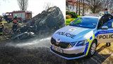 Auto po nehodě vybuchlo: Policista Jan a svědci zachránili řidiče před smrtí v plamenech