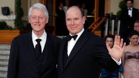 Bill Clinton a princ Albert II v Monaku