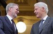 Bývalý americký prezident Bill Clinton s premiérem Petrem Fialou. (11.3.2024) Bývalý americký prezident Bill Clinton s premiérem Petrem Fialou. (11.3.2024)