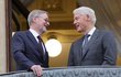 Bývalý americký prezident Bill Clinton s premiérem Petrem Fialou. (11.3.2024) Bývalý americký prezident Bill Clinton s premiérem Petrem Fialou. (11.3.2024)