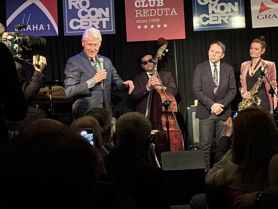 Bývalý americký prezident Bill Clinton v klubu Reduta (10.3.2024)