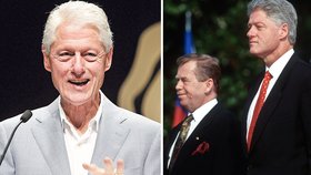 Bill Clinton dnes vypadá výrazně pohlubeji, než když byl na návštěvě v Česku u svého protějška Václava Havla
