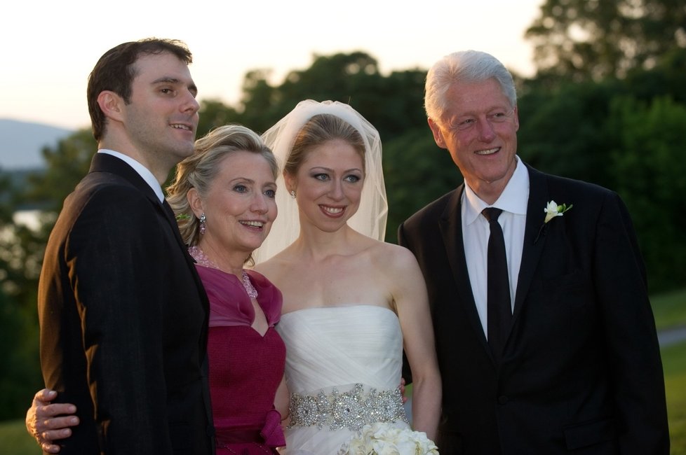 Bill Clinton na svatbě své dcery Chelsea v létě 2010