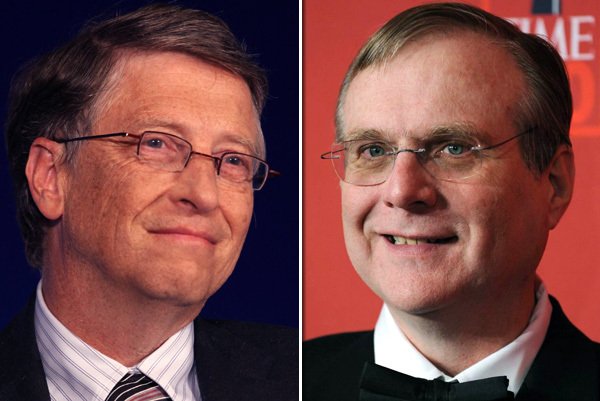 Bill Gates (vpravo) se snažil Paula Allena vystrnadit y firmy