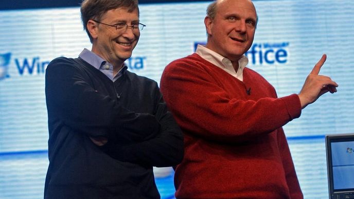 Bill Gates (vlevo) a Steve Ballmer