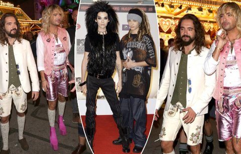 Ostuda Kaulitzových na Oktoberfestu: Zpěvák Tokio Hotel v růžových střevíčkách na podpatku!